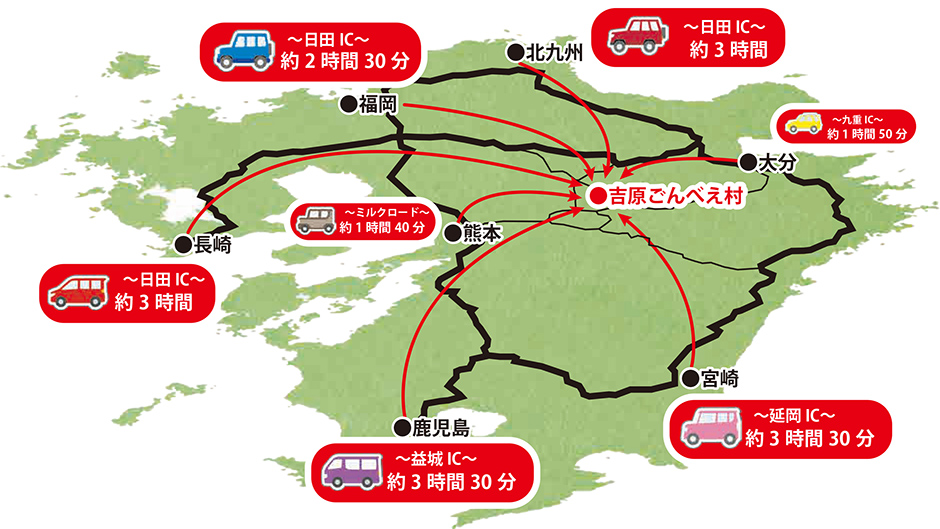 ごんべえ村アクセスマップ